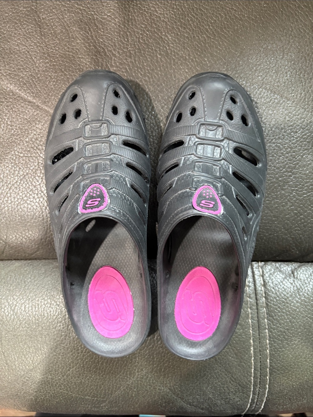 Sketchers black slip on women’s summer shoes